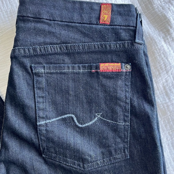 7 for All Mankind Kimmie Straight Leg Blue Size 31 - Picture 9 of 15